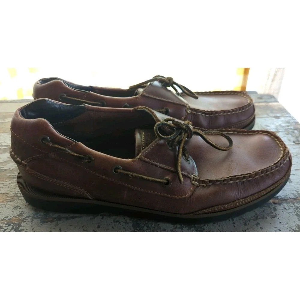 Mens Sperry Top-Sider Collection Brown Leather Upper Boat Shoes Size‎ 10.5M